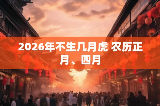 2026年不生几月虎 农历正月、四月