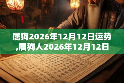 属狗2026年12月12日运势,属狗人2026年12月12日财运,生肖狗2026年12月12日运势