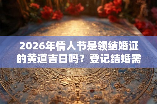 2026年情人节是领结婚证的黄道吉日吗?登记结婚需要准备什么? 2026年情人节是领结婚证的黄道吉日吗?登记结婚需要准备什么?