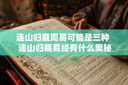连山归藏周易可能是三种  连山归藏易经有什么奥秘