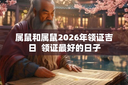 属鼠和属鼠2026年领证吉日  领证最好的日子