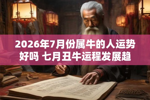 2026年7月份属牛的人运势好吗 七月丑牛运程发展趋势