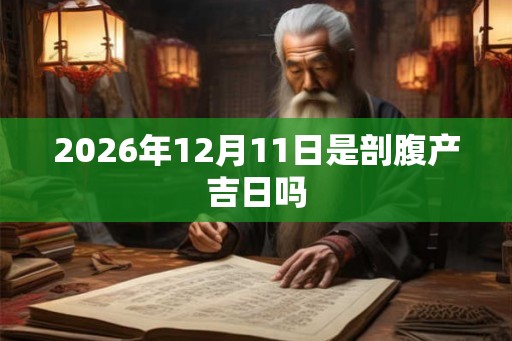 2026年12月11日是剖腹产吉日吗