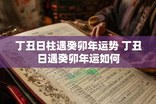 丁丑日柱遇癸卯年运势 丁丑日遇癸卯年运如何