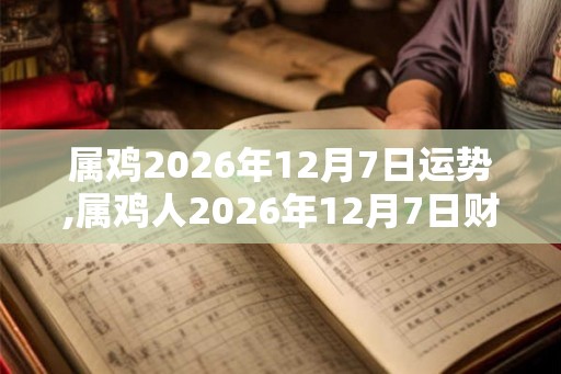 属鸡2026年12月7日运势,属鸡人2026年12月7日财运,生肖鸡2026年12月7日运势