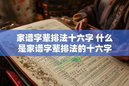 家谱字辈排法十六字 什么是家谱字辈排法的十六字 家谱字辈排法十六字 什么是家谱字辈排法的十六字