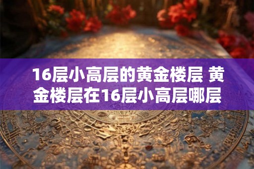 16层小高层的黄金楼层 黄金楼层在16层小高层哪层