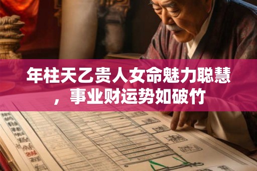 年柱天乙贵人女命魅力聪慧，事业财运势如破竹