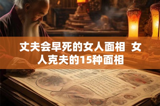 丈夫会早死的女人面相  女人克夫的15种面相