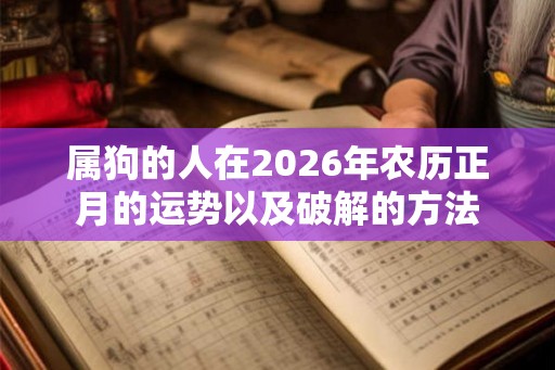 属狗的人在2026年农历正月的运势以及破解的方法