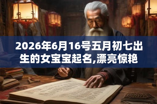 2026年6月16号五月初七出生的女宝宝起名,漂亮惊艳