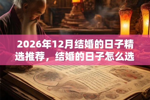 2026年12月结婚的日子精选推荐,结婚的日子怎么选? 2026年12月结婚的日子精选推荐,结婚的日子怎么选?