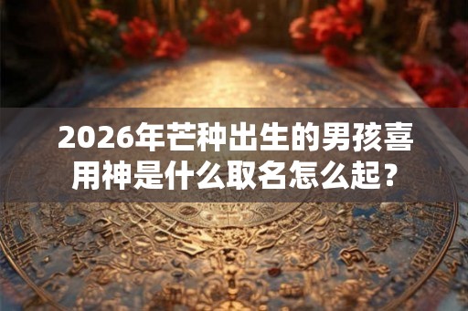 2026年芒种出生的男孩喜用神是什么取名怎么起？