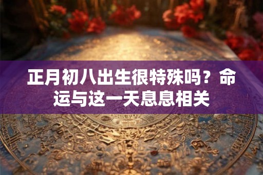 正月初八出生很特殊吗？命运与这一天息息相关
