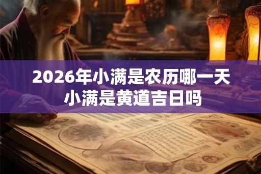 2026年小满是农历哪一天 小满是黄道吉日吗