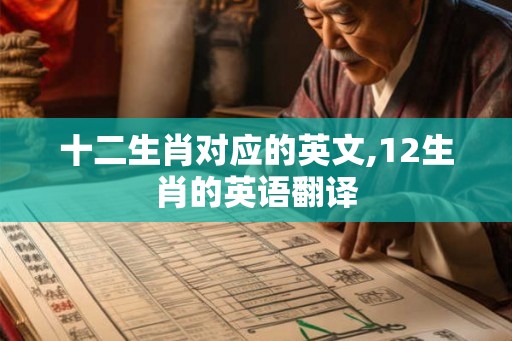十二生肖对应的英文,12生肖的英语翻译