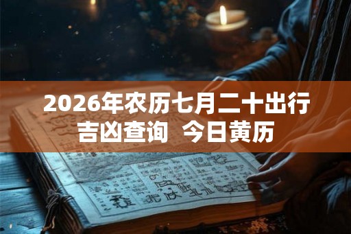 2026年农历七月二十出行吉凶查询  今日黄历