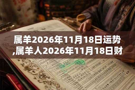 属羊2026年11月18日运势,属羊人2026年11月18日财运,生肖羊2026年11月18日运势