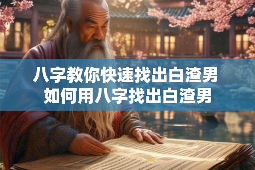 八字教你快速找出白渣男 如何用八字找出白渣男