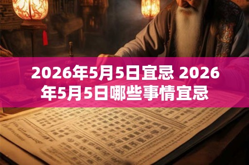 2026年5月5日宜忌 2026年5月5日哪些事情宜忌