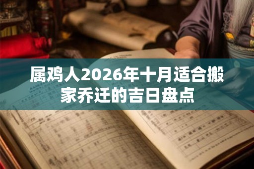 属鸡人2026年十月适合搬家乔迁的吉日盘点