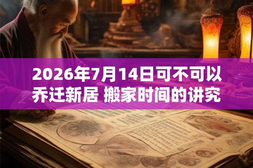2026年7月14日可不可以乔迁新居 搬家时间的讲究