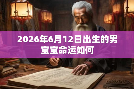 2026年6月12日出生的男宝宝命运如何 2026年6月12日出生的男宝宝命运如何