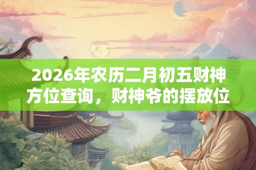 2026年农历二月初五财神方位查询,财神爷的摆放位置和方向 2026年农历二月初五财神方位查询,财神爷的摆放位置和方向