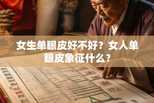 女生单眼皮好不好？女人单眼皮象征什么？