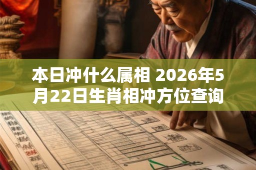 本日冲什么属相 2026年5月22日生肖相冲方位查询