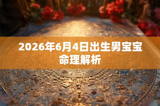 2026年6月4日出生男宝宝命理解析