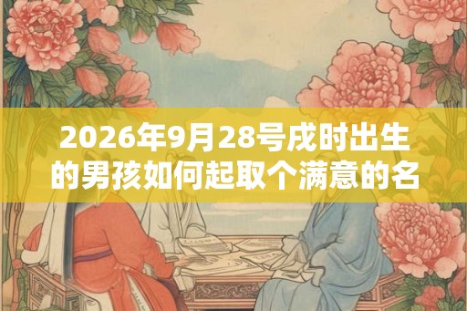 2026年9月28号戌时出生的男孩如何起取个满意的名字,五行属什么 2026年9月28号戌时出生的男孩如何起取个满意的名字,五行属什么