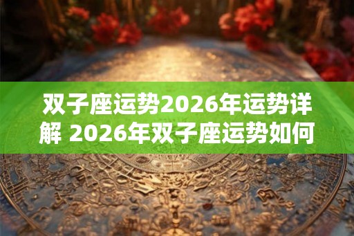 双子座运势2026年运势详解 2026年双子座运势如何