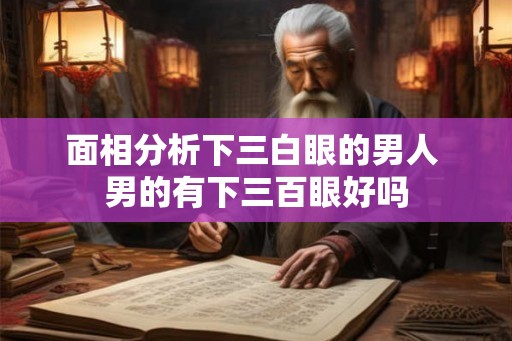 面相分析下三白眼的男人 男的有下三百眼好吗