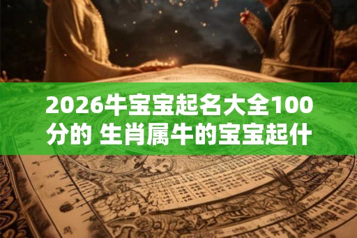 2026牛宝宝起名大全100分的 生肖属牛的宝宝起什么名字好
