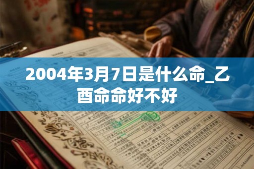 2004年3月7日是什么命_乙酉命命好不好
