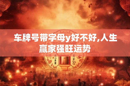 车牌号带字母y好不好,人生赢家强旺运势