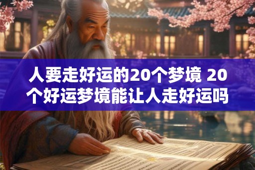 人要走好运的20个梦境 20个好运梦境能让人走好运吗