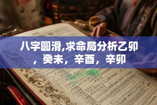 八字圆滑,求命局分析乙卯,癸未,辛酉,辛卯 八字圆滑,求命局分析乙卯,癸未,辛酉,辛卯