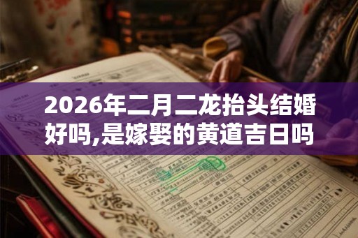 2026年二月二龙抬头结婚好吗,是嫁娶的黄道吉日吗
