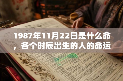 1987年11月22日是什么命，各个时辰出生的人的命运