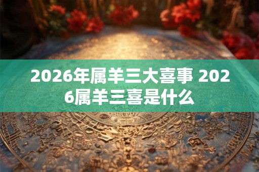 2026年属羊三大喜事 2026属羊三喜是什么