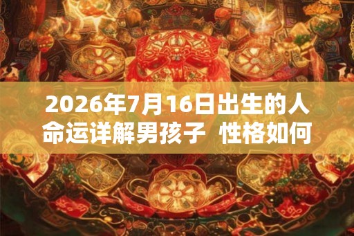 2026年7月16日出生的人命运详解男孩子  性格如何