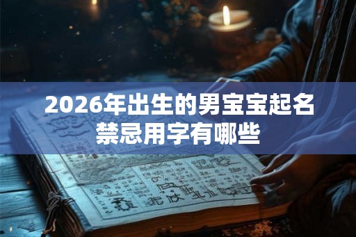 2026年出生的男宝宝起名禁忌用字有哪些 2026年出生的男宝宝起名禁忌用字有哪些