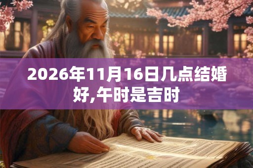 2026年11月16日几点结婚好,午时是吉时