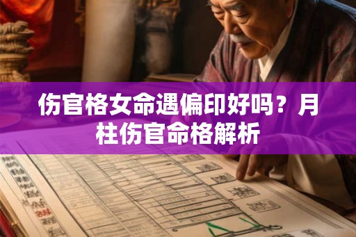 伤官格女命遇偏印好吗？月柱伤官命格解析