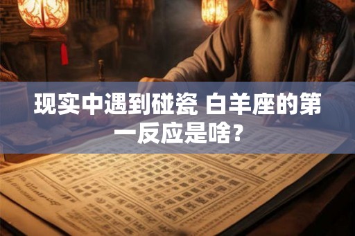 现实中遇到碰瓷 白羊座的第一反应是啥？