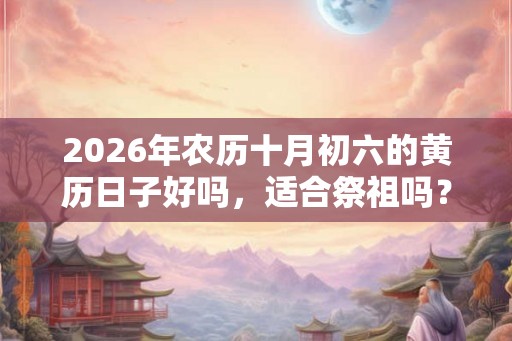 2026年农历十月初六的黄历日子好吗，适合祭祖吗？
