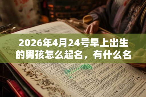 2026年4月24号早上出生的男孩怎么起名，有什么名字推荐？
