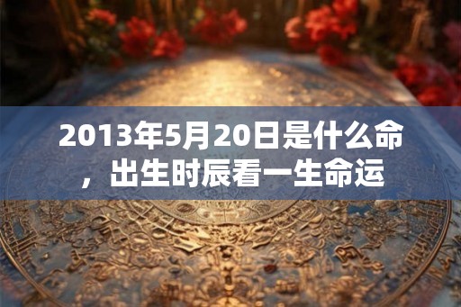 2013年5月20日是什么命，出生时辰看一生命运